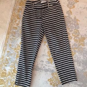 Loft black and ivory striped Julie trousers